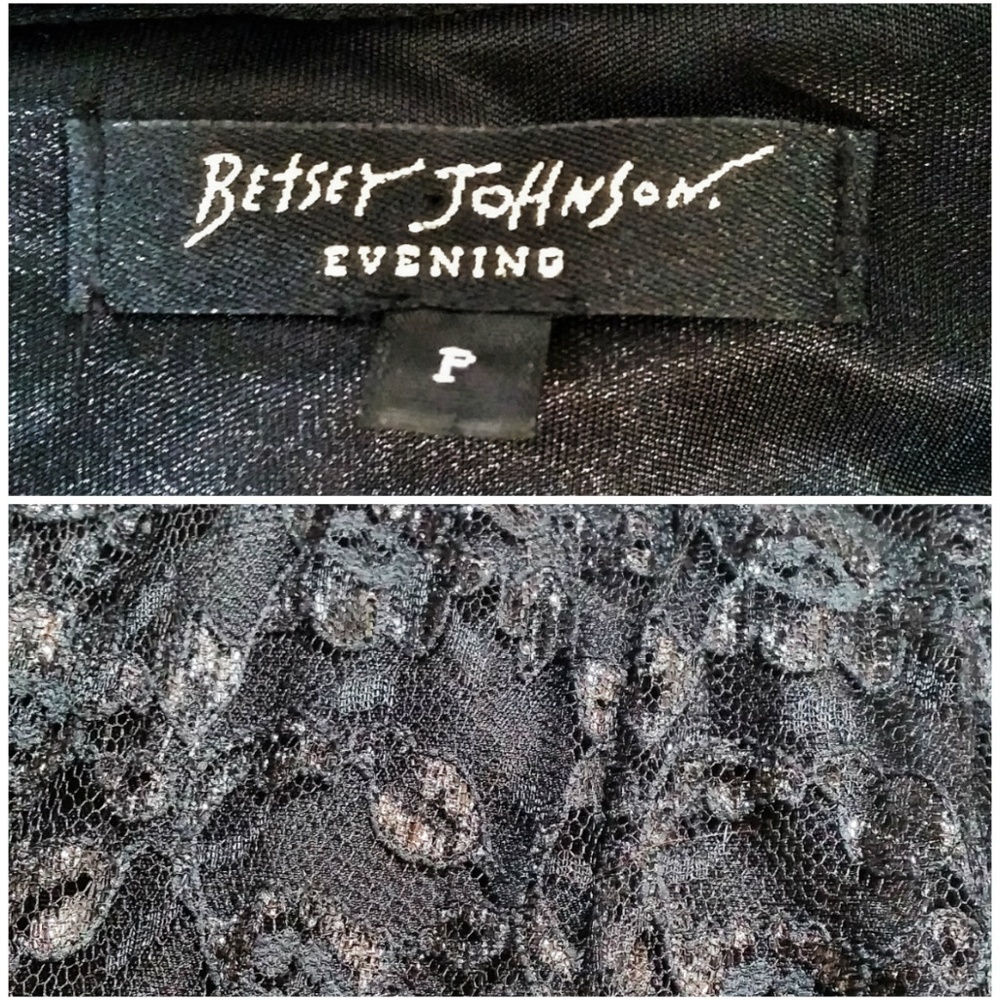 *SOLD****Betsey Johnson Black Lace Strapless Dress - Picture 8 of 8